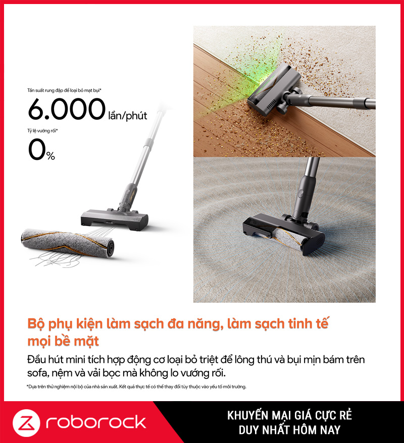 Roborock H60 Hub Ultra - Máy Hút Bụi Lau Nhà Cầm Tay