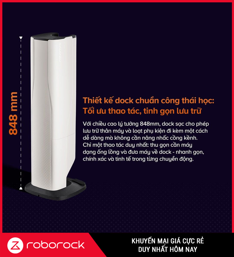 Roborock H60 Hub Ultra - Máy Hút Bụi Lau Nhà Cầm Tay