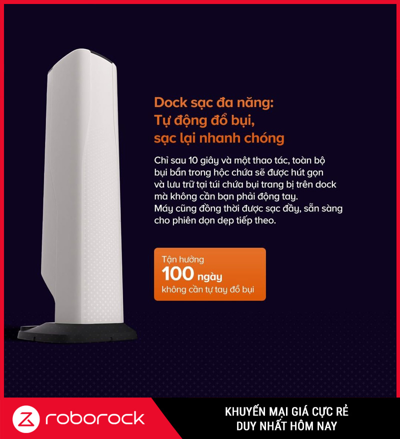 Roborock H60 Hub Ultra - Máy Hút Bụi Lau Nhà Cầm Tay