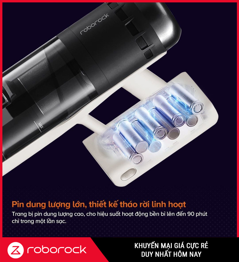 Roborock H60 Hub Ultra - Máy Hút Bụi Lau Nhà Cầm Tay