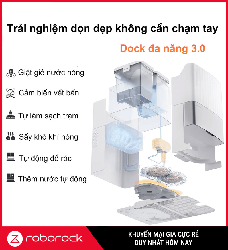 Robot Hút Bụi Lau Nhà Roborock Q Revo Edge 5V1