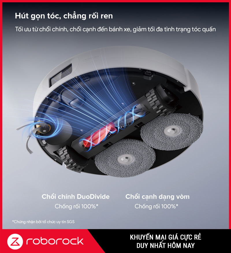 Roborock Qrevo 2 Pro Trắng - Robot Hút Bụi Lau Nhà Thông Minh