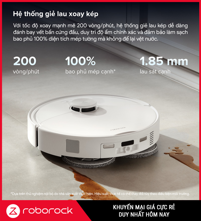 Roborock Qrevo 2 Pro Trắng - Robot Hút Bụi Lau Nhà Thông Minh