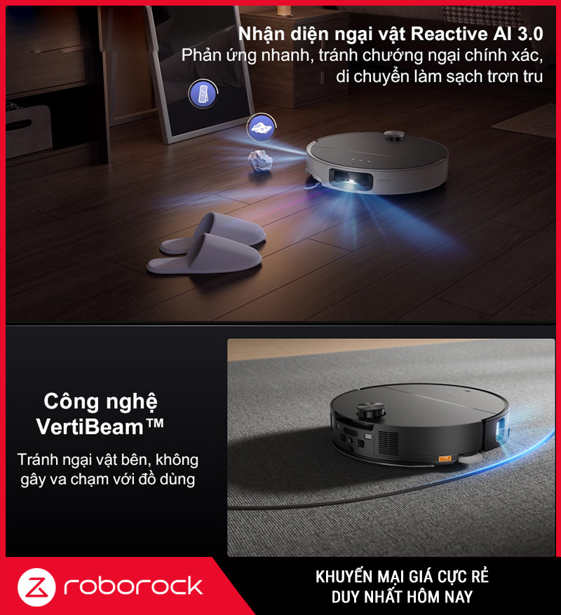 Robot Hút Bụi Lau Nhà Roborock Saros 10