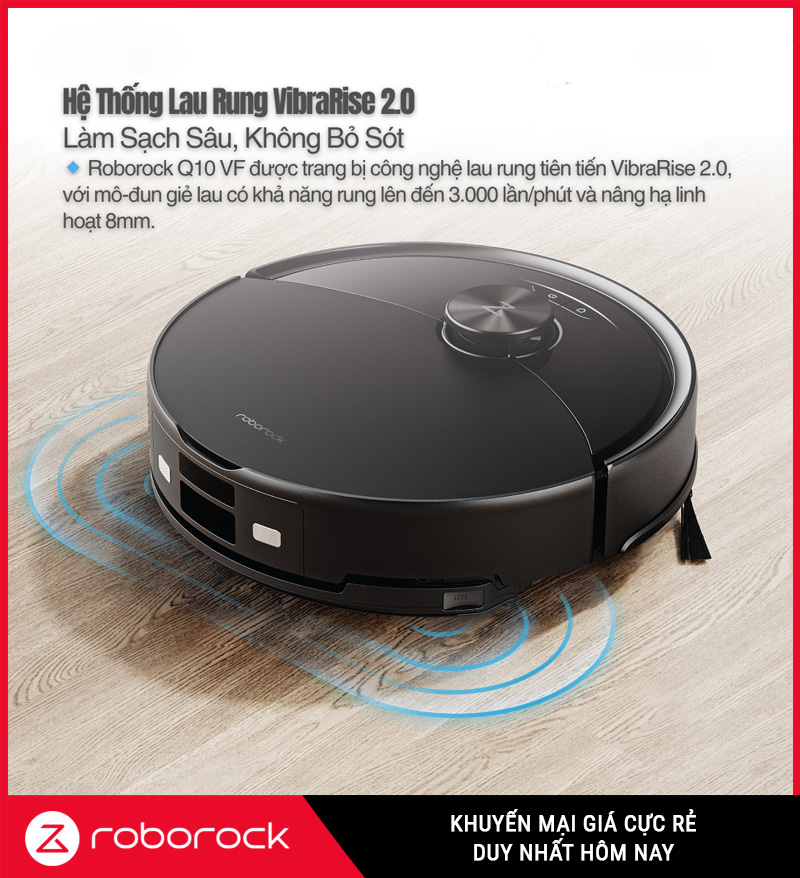 Robot Hút Bụi Lau Nhà Roborock Q10 VF Plus (+) Chính Hãng