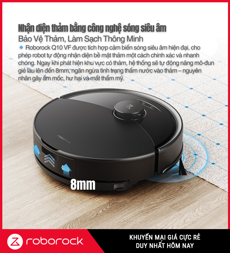 Robot Hút Bụi Lau Nhà Roborock Q10 VF Plus (+) Chính Hãng
