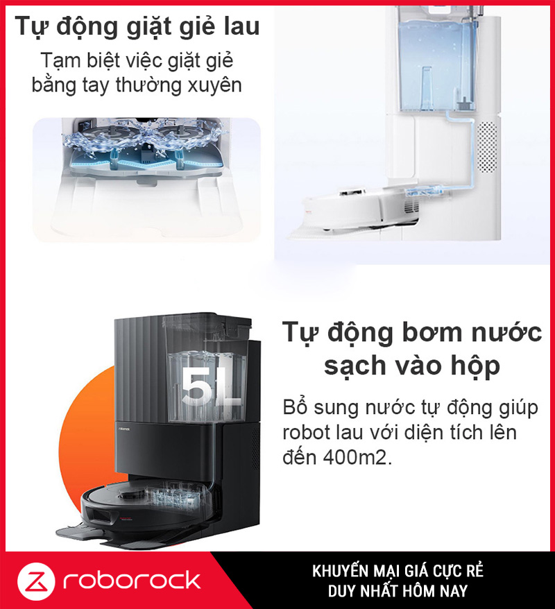 Robot Hút Bụi Lau Nhà Roborock Q Revo 5AE
