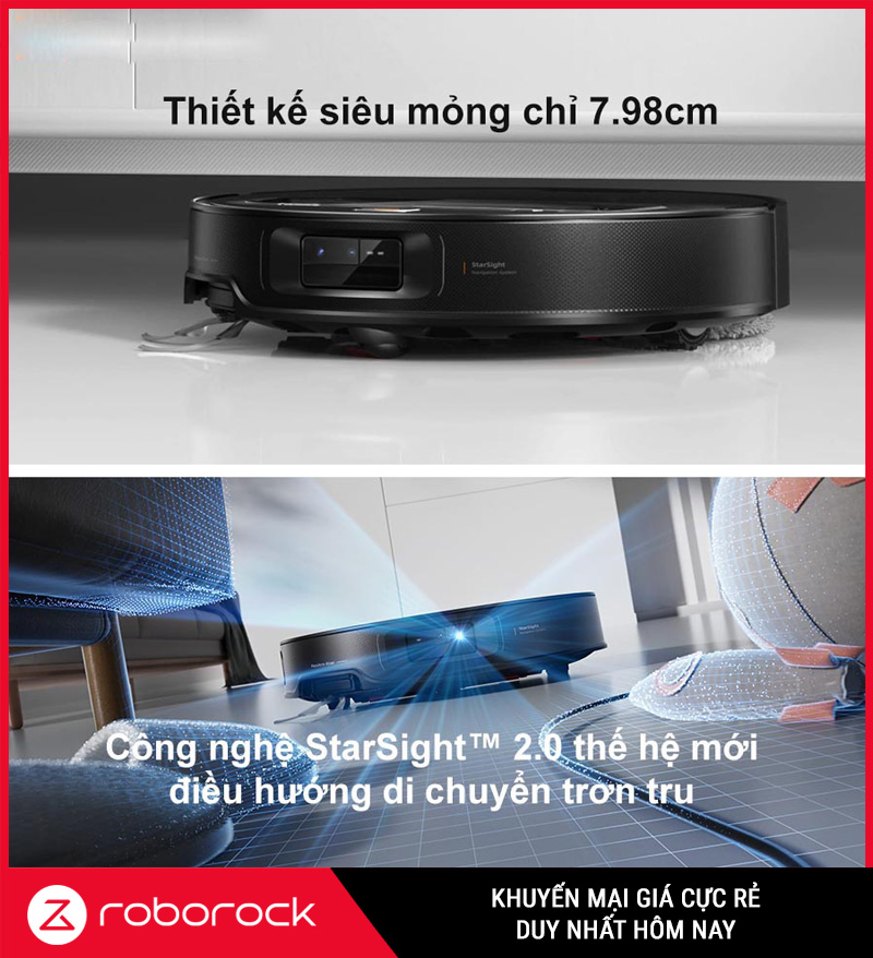Robot Hút Bụi Lau Nhà Roborock Saros Z70