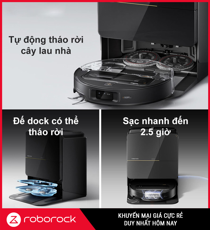 Robot Hút Bụi Lau Nhà Roborock Saros Z70